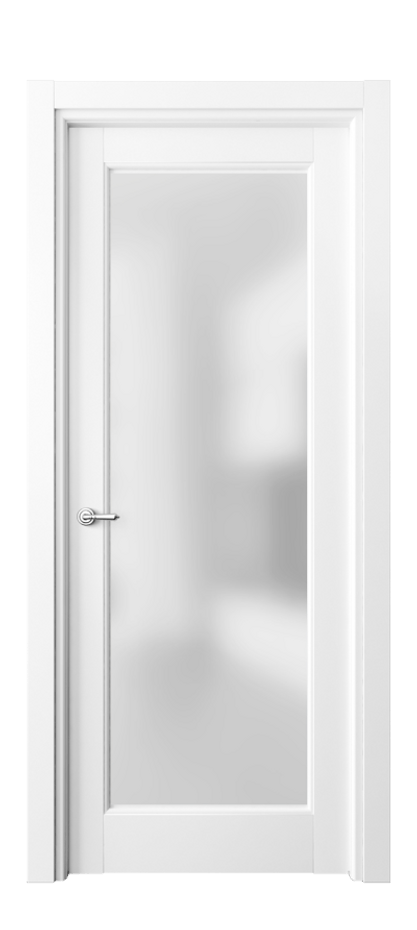 Межкомнатная дверь Toscana Litera 6300 Бук белоснежный Сатинированное стекло Цена 90199 ₽ | Volhovec