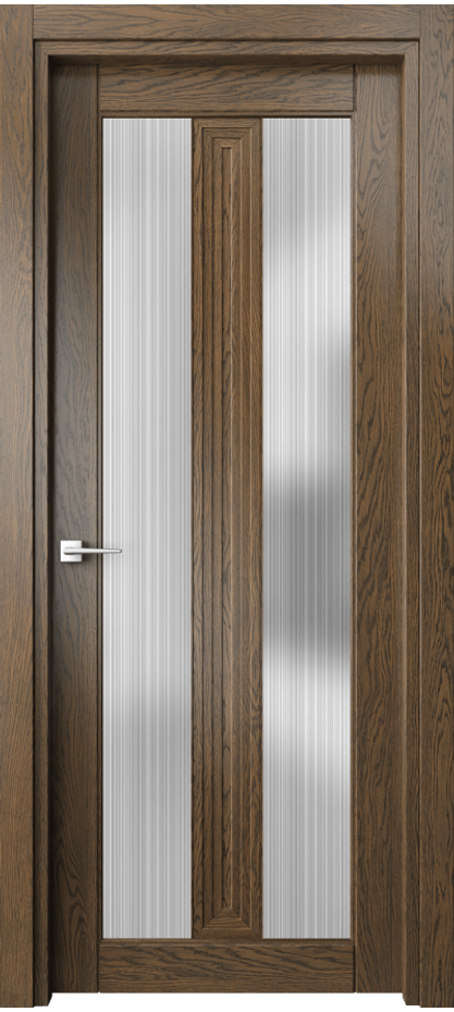 Межкомнатная дверь Эго 6122 Дуб серый Сатинированное стекло "Дождь" Цена 126399  | Volhovec