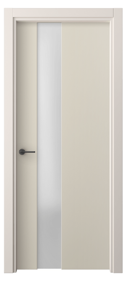Межкомнатная дверь Фридом 4224 ПЭТ светло-бежевый Сатинированное стекло Цена 38499 ₽ | Volhovec