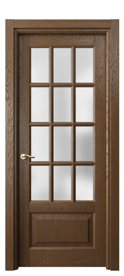 Межкомнатная дверь Лигнум 0728 Дуб королевский брашированный Сатинированное стекло Цена 189200 ₽ | Volhovec