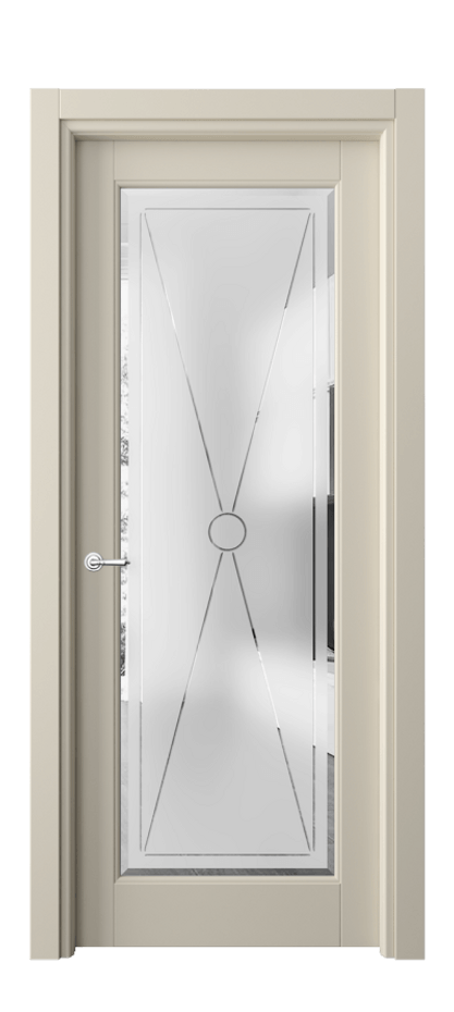 Межкомнатная дверь Toscana Litera 6300 Бук бежево-серый Сатинированное стекло с гравировкой «LITERA» Цена 92199 ₽ | Volhovec