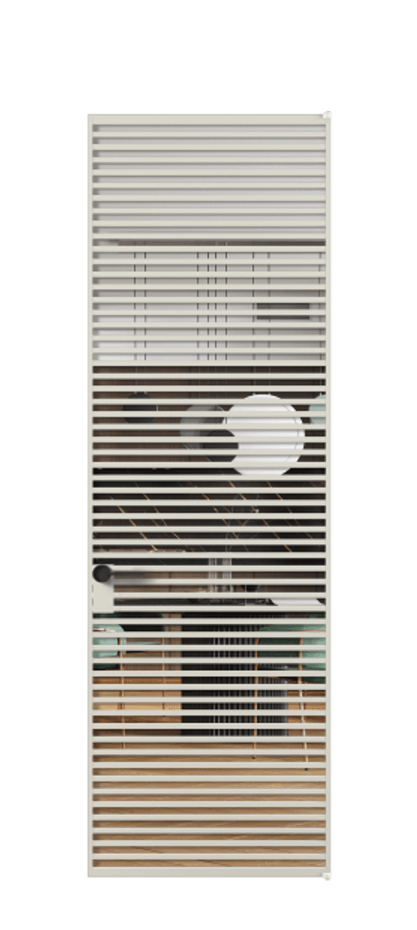 Алюминиевая дверь АЛПЛ040.07 Алюминий облачно-серый Прозрачное стекло "Crystal Vision", калёное Цена 237770  | Volhovec