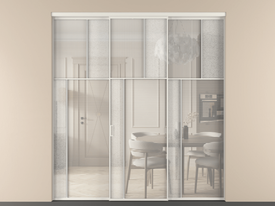 Перегородка Mosaic внутри проема трёхстворчатая #VENDORCODE# #FURNISH# #GLASS# Цена #PRICE# #CURRENCY# | Volhovec