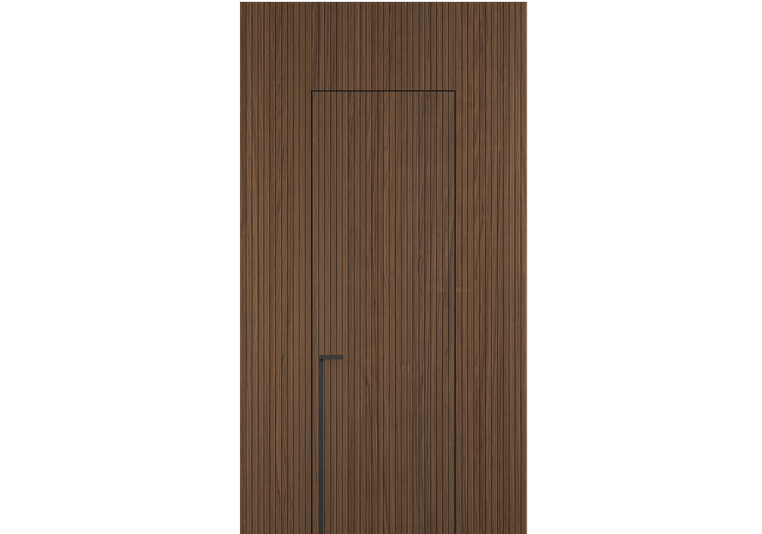 Панели для отделки стен Стеновая панель Фрезерованные Орех медный матовый рифт. Цвет Орех медный матовый рифт. Материал Радиальный шпон Naturwood. Коллекция Фрезерованные. Картинка.