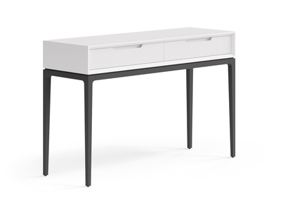 Мебель Консоль Velvet 2 ящика. Цвет Матовый пудровый белый. Материал Гладкая эмаль. Коллекция Консоль Velvet 2 ящика. Картинка.