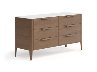 Мебель Комод Piega 6 ящиков. Цвет Дуб туманный матовый. Материал Массив дуба матовый. Коллекция Комод Piega 6 ящиков. Картинка.