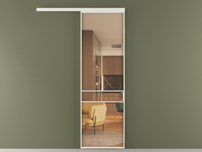 Алюминевая перегородка vd1_02_ Алюминий светло-серый Прозрачное оранжевое стекло, триплекс, 6мм. Цвет Алюминий светло-серый. Материал Алюминий в эмали. Коллекция Перегородка Formato вдоль стены одностворчатая. Картинка.