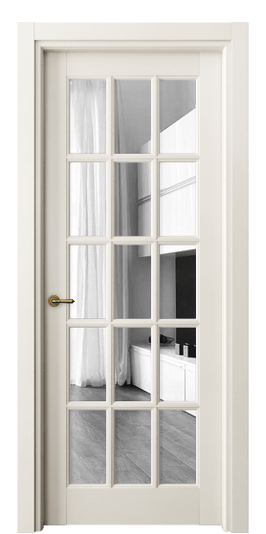 Дверь межкомнатная 6311 БВЦ Зеркало. Цвет Бук венециана. Материал Массив бука с патиной. Коллекция Toscana Grigliato. Картинка.