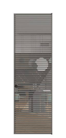 Дверь межкомнатная АЛПЛ040.07 АКЛС Алюминий классический серый Stopsol Clear прозрачное. Цвет Алюминий классический серый. Материал Алюминий в эмали. Коллекция Формато. Картинка.