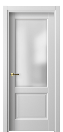 Дверь межкомнатная 1422 МБЛ САТ. Цвет Матовый белоснежный. Материал Гладкая эмаль. Коллекция Галант. Картинка.