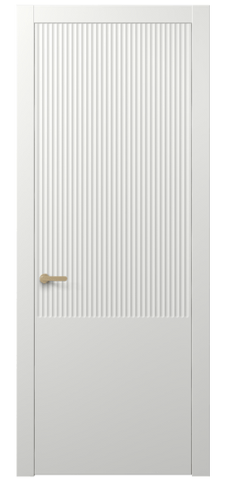 Дверь межкомнатная АКП 8645 МССР. Цвет Матовый светло-серый. Материал Гладкая эмаль. Коллекция Alba. Картинка.
