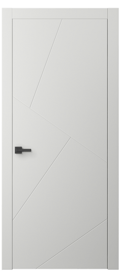 Дверь межкомнатная 8058 МССР. Цвет Матовый светло-серый. Материал Гладкая эмаль. Коллекция Linea. Картинка.