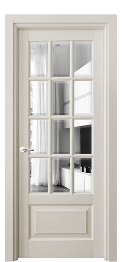 Дверь межкомнатная 0728 ДОС ЗЕР-Ф. Цвет Дуб облачный серый. Материал Массив дуба эмаль. Коллекция Lignum. Картинка.