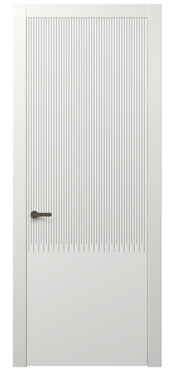 Дверь межкомнатная АКП 8627 МССР. Цвет Матовый светло-серый. Материал Гладкая эмаль. Коллекция Dune. Картинка.
