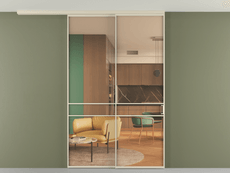 Перегородка Formato вдоль стены на потолок телескопик синхро 2