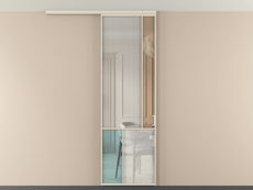 Перегородка Mosaic вдоль стены на потолок одностворчатая