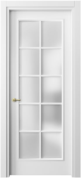 Дверь межкомнатная 8102 МБЛ САТ. Цвет Матовый белоснежный. Материал Гладкая эмаль. Коллекция Париж. Картинка.